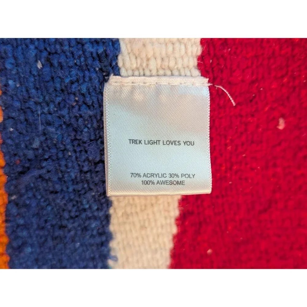 Trek Light Gear Hand Woven Blanket Native Theme Southwestern Red Blue Yellow